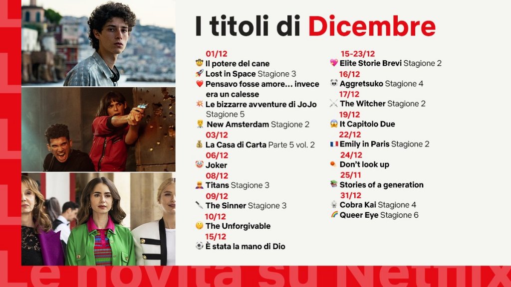 Netflix: i migliori titoli in arrivo a dicembre 2021 sulla piattaforma streaming